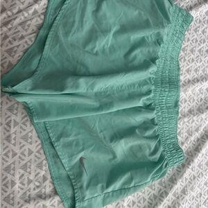 Nike Green Athletic Shorts Lightweight Elastic Waist